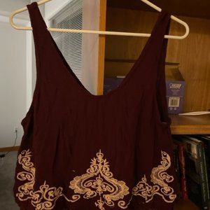 Maroon Crop Top